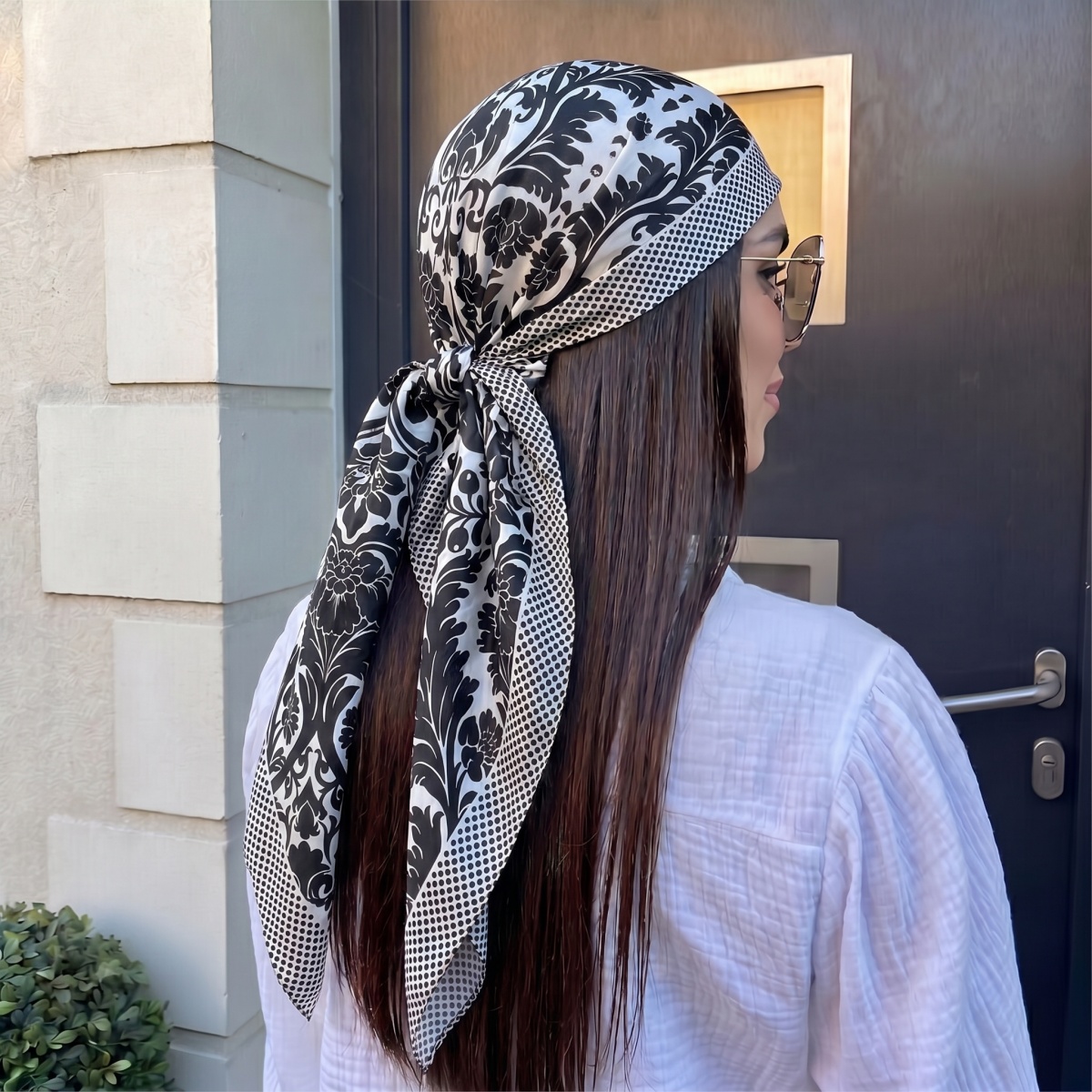 NOVO Lenço Quadrado de Seda Fe - Pashmina Wrap Large avaliação e preço