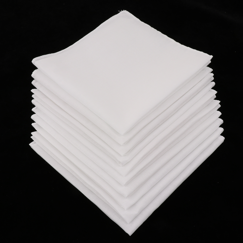 20/40 pçs simples verificação  - Handkerchief Cotton Men avaliação e preço