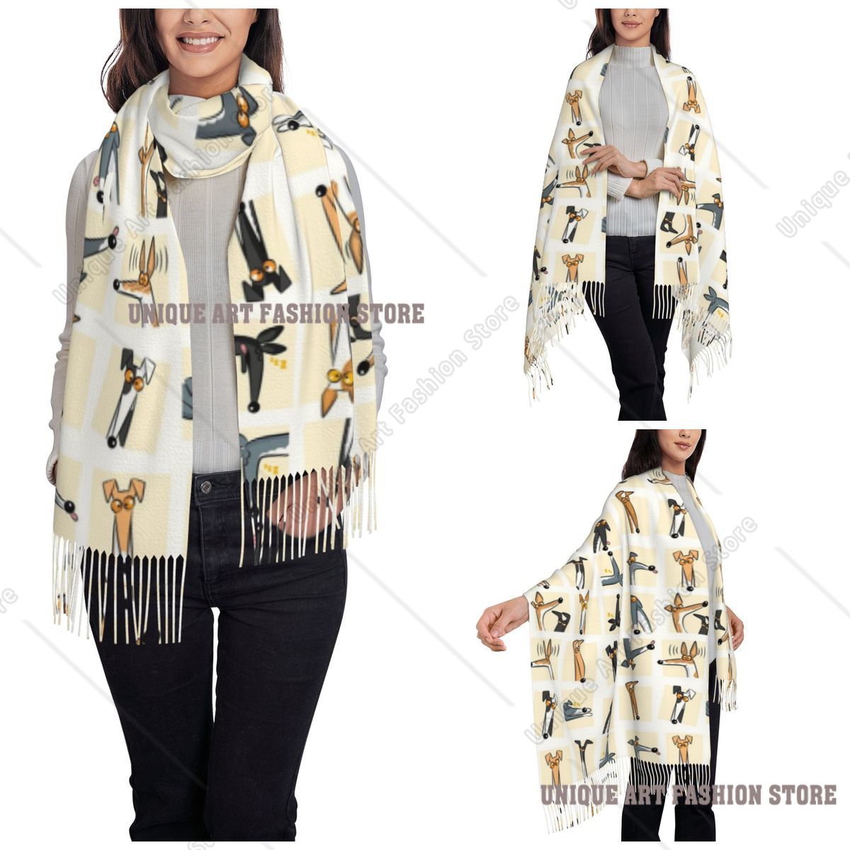 Lenço de borla feminino heads  - Pashmina Wrap Large avaliação e preço