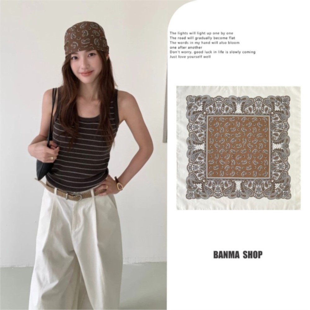 Lenço Quadrado Retro Paisley d - Bandana Cotton avaliação e preço