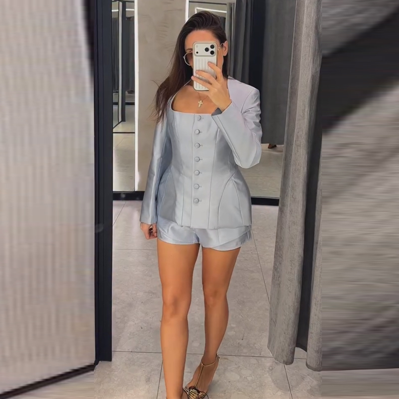 Conjunto Feminino Casual de Ja - Pocket Square Set avaliação e preço