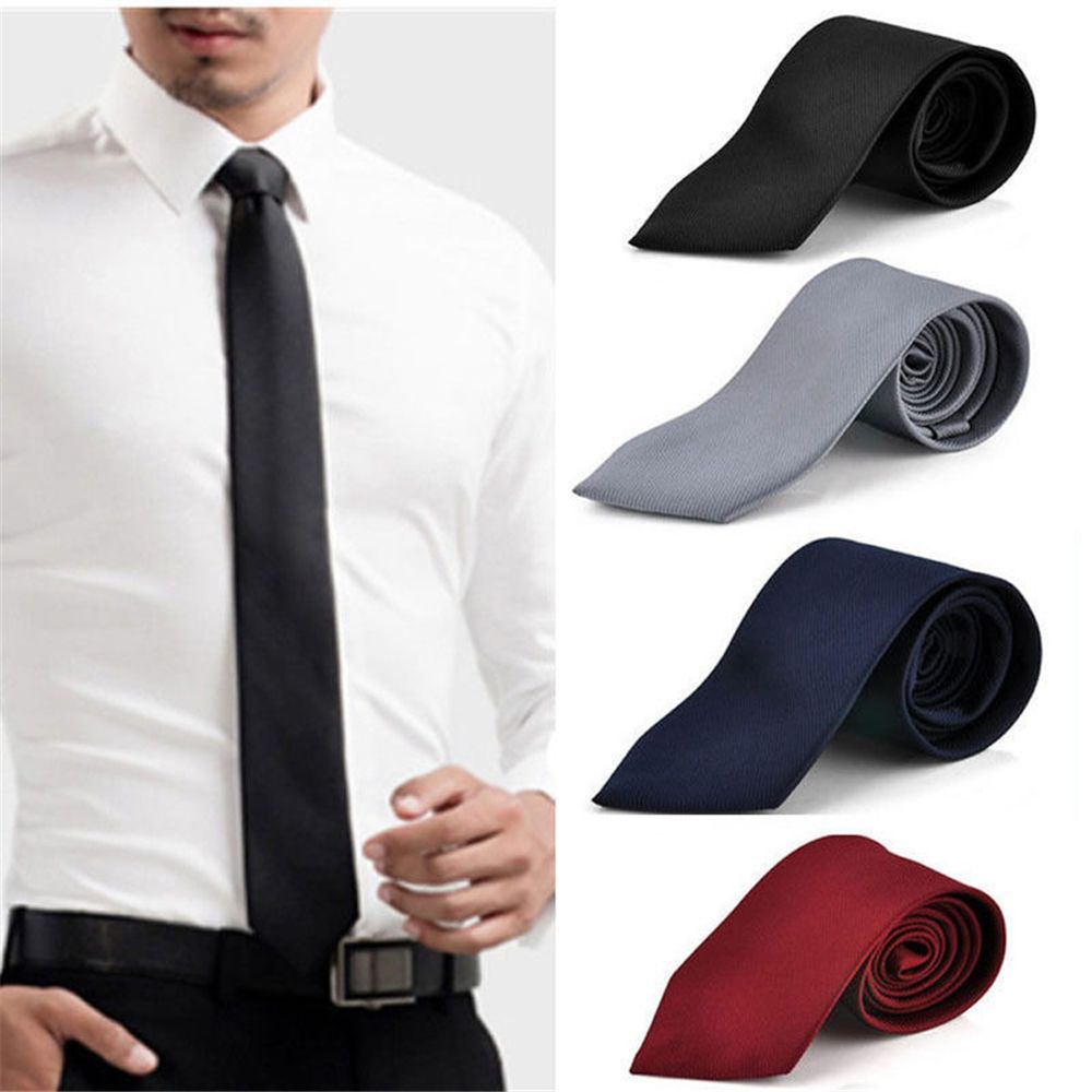Gravata Slim de Seda Lisa para - Skinny Tie Men avaliação e preço
