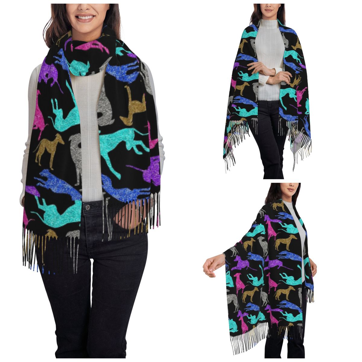 Greyt Greyhound Combo Cachecol - Pashmina Wrap Large avaliação e preço