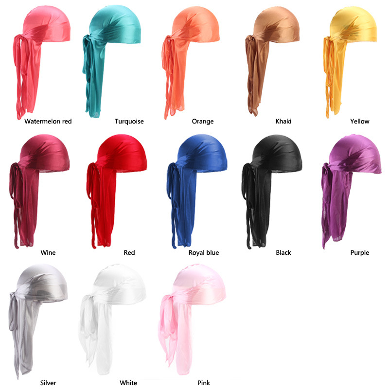 Durags de seda masculino banda - Bandana Doo Rag avaliação e preço