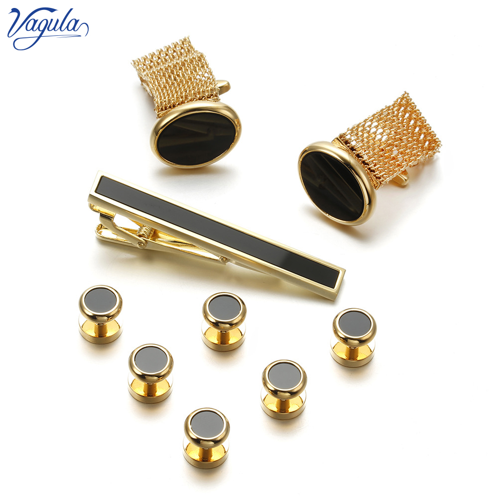Vagula novo 9 pçs abotoaduras  - Tie Bar Set Gift avaliação e preço
