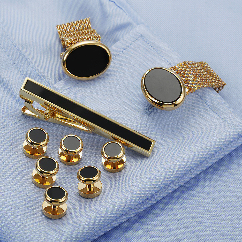 Vagula novo 9 pçs abotoaduras  - Tie Bar Set Gift avaliação e preço