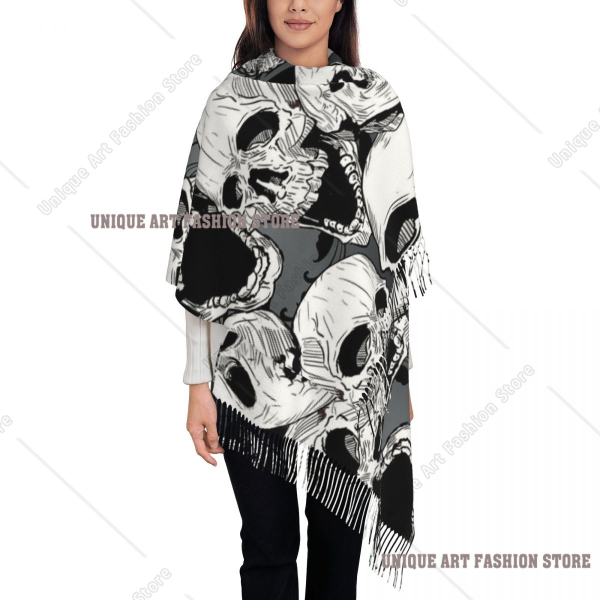 Lenço feminino com borla, cave - Pashmina Wrap Large avaliação e preço
