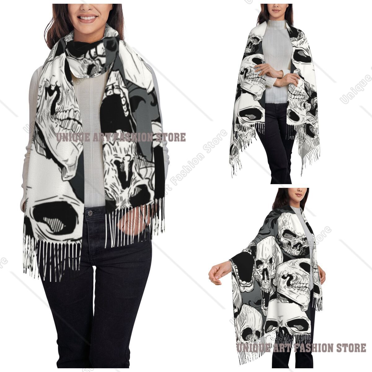 Lenço feminino com borla, cave - Pashmina Wrap Large avaliação e preço