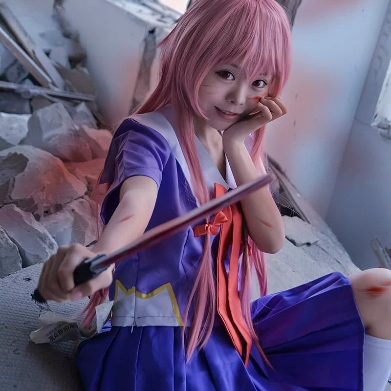 Fantasia Cosplay Yuno Gasai Fu - Bow Tie Pre Tied avaliação e preço