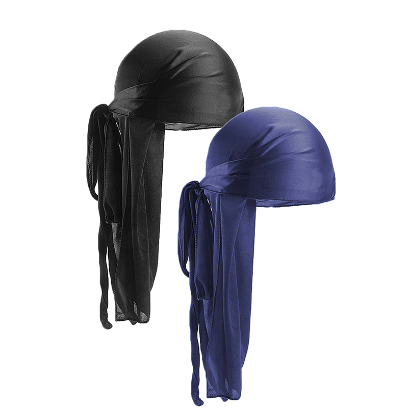 2 pçs cetim de seda durags par - Bandana Doo Rag avaliação e preço