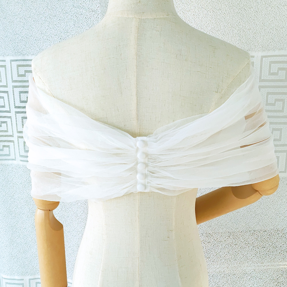 Feminino plissado tule sheer e - Stole Wedding Shawl avaliação e preço