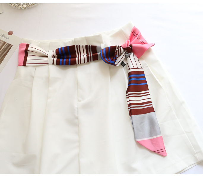 Top pequeno lenço de seda long - Silk Tie Striped avaliação e preço