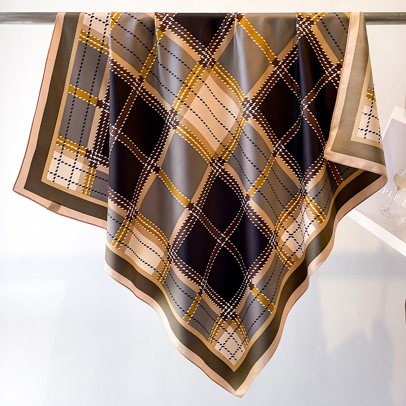 Novo lenço quadrado de seda es - Silk Tie Striped avaliação e preço