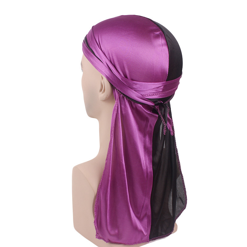 Novo sedoso durag cauda longa  - Bandana Doo Rag avaliação e preço