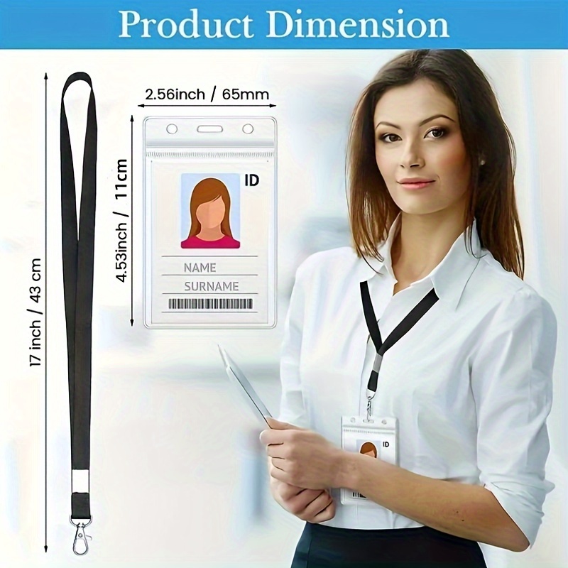 Porta-cartões transparente à p - Lanyard Badge Holder avaliação e preço