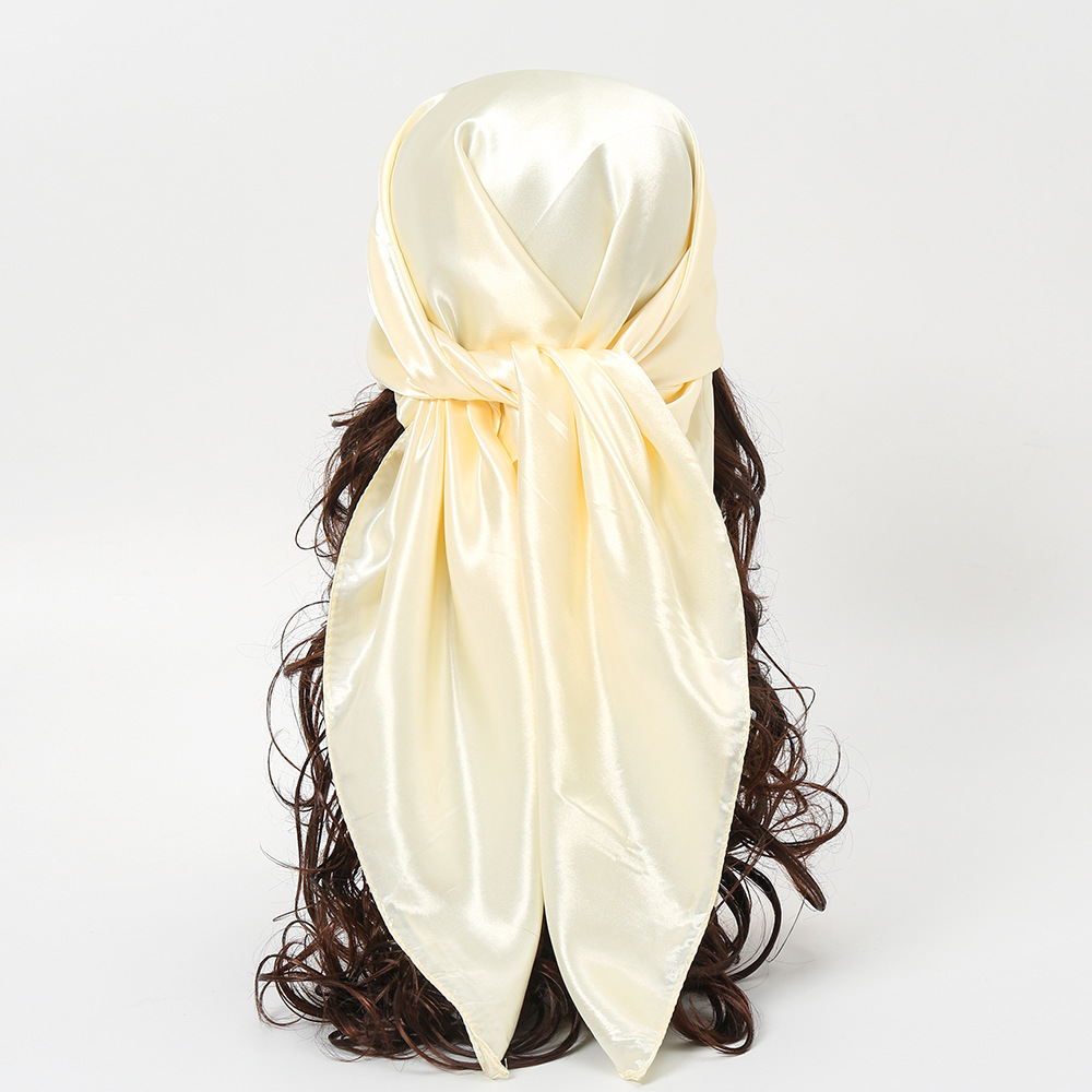 90cm cores sólidas lenço hijab - Scarf Silk Square avaliação e preço