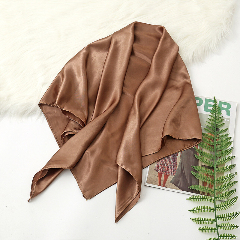 90cm cores sólidas lenço hijab - Scarf Silk Square avaliação e preço
